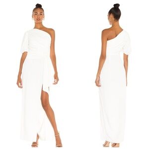 Amanda Uprichard Revolve Long Dress M Cut Out Wedding Formal Bridal Ivory Bexley